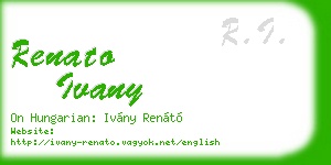renato ivany business card
